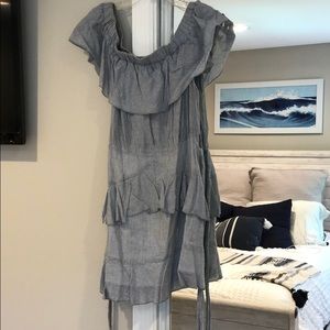 Tie mini dress frill